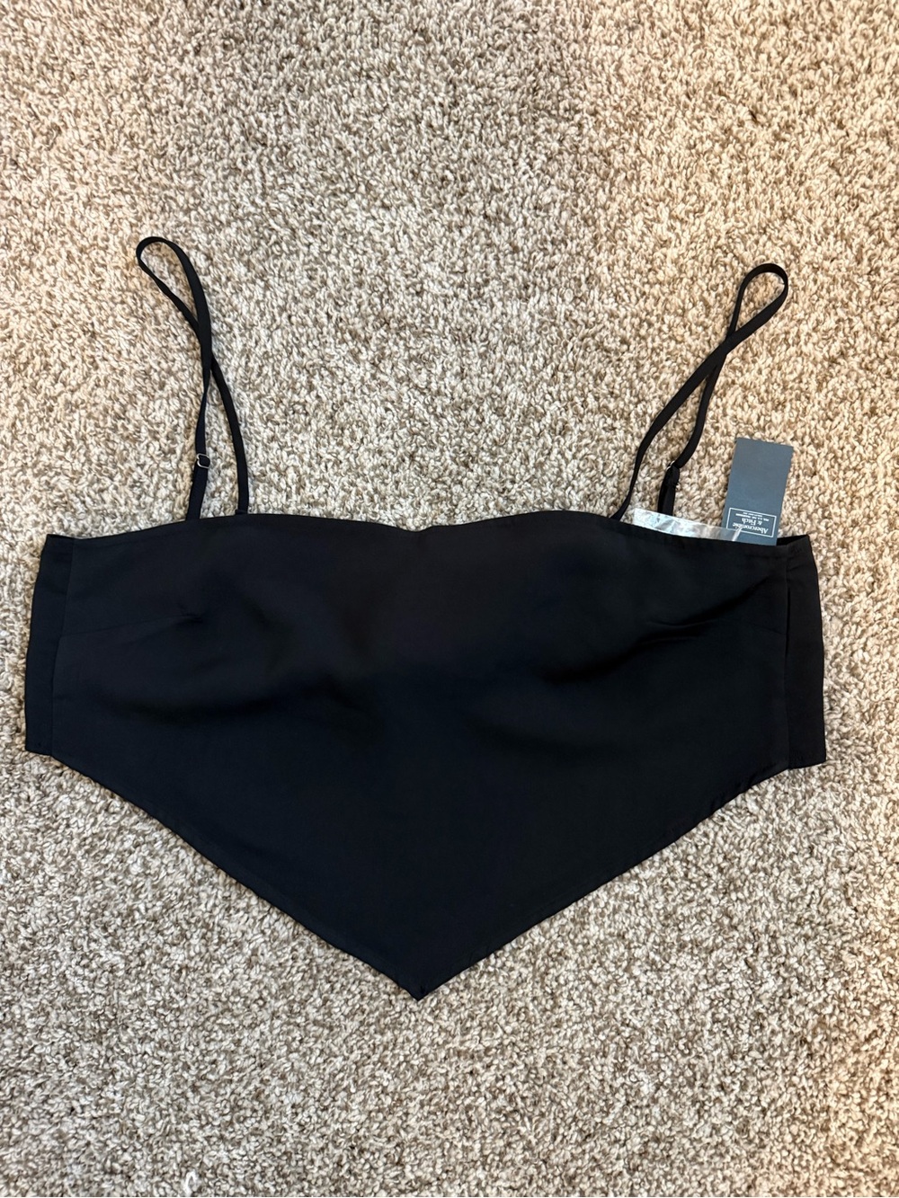 Abercrombie Black Tie-Back Scarf Tank